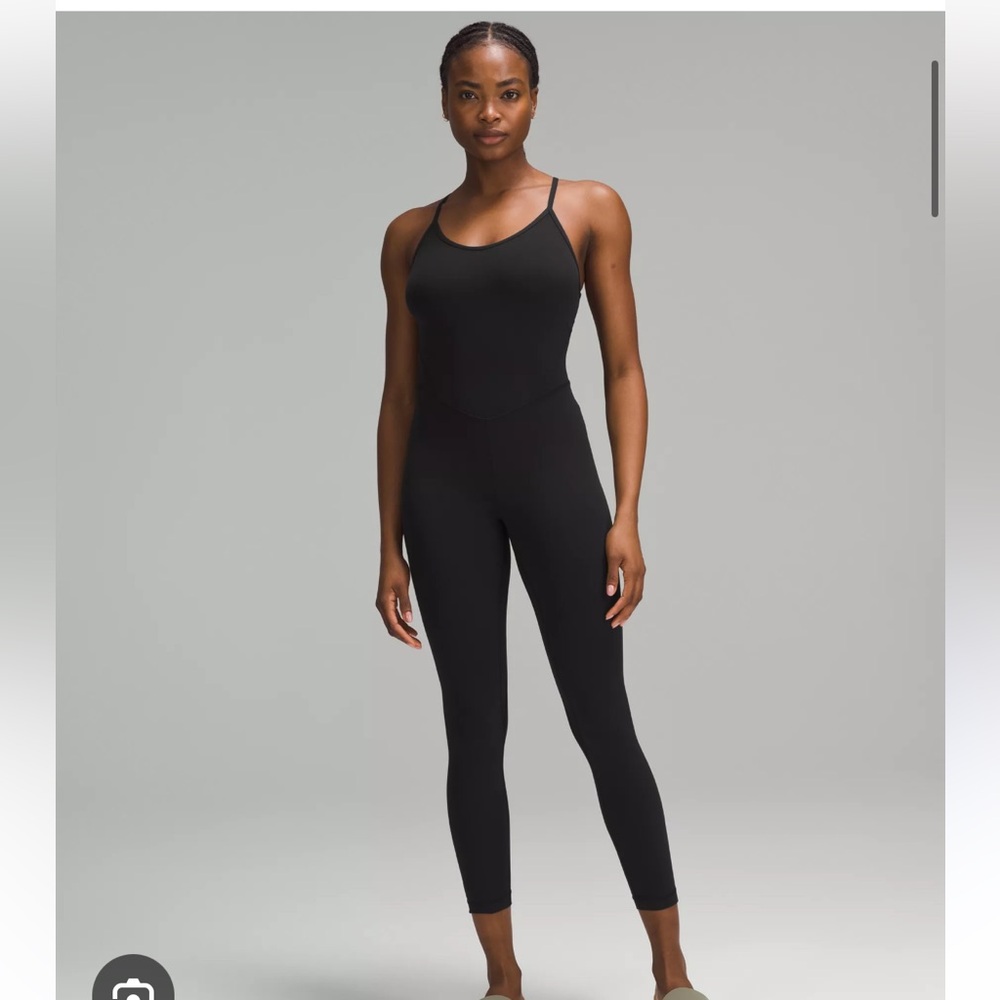 Lululemon Align Cross-Back Bodysuit 25” Size 6 Black 25”
